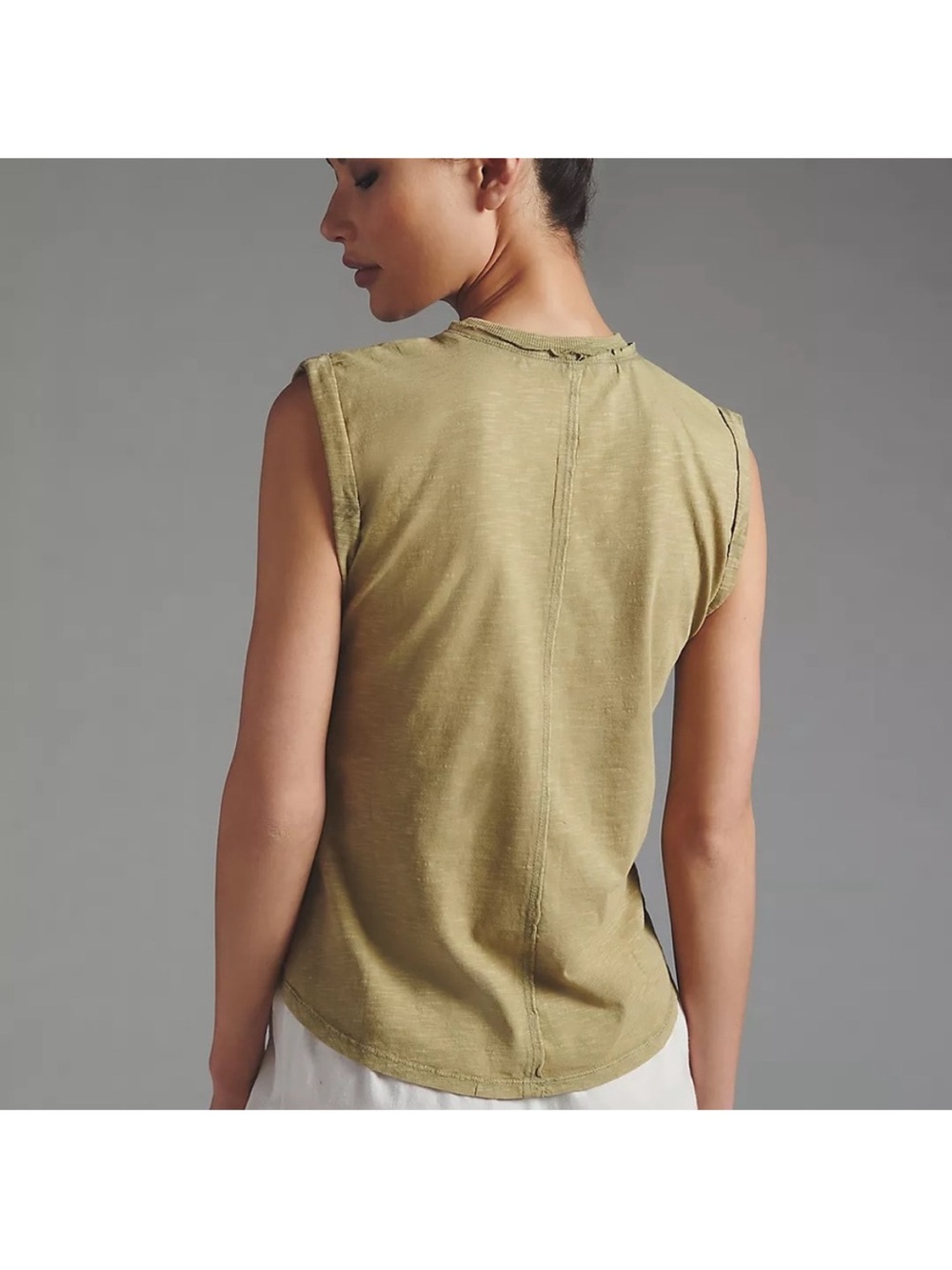 Pilcro Sleeveless Tank with cuffed Shoulder - Picture 10 of 10